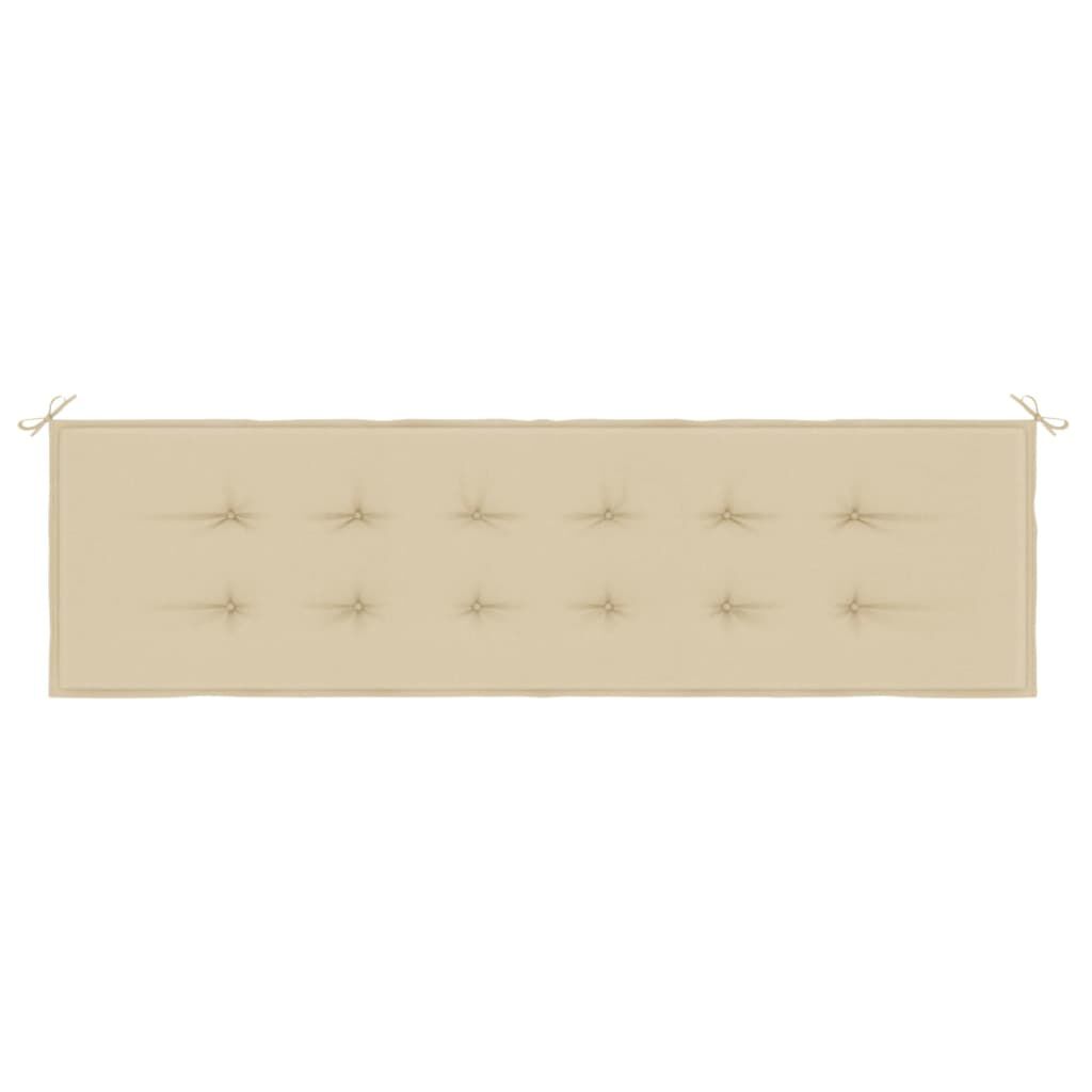 vidaXL Μαξιλάρι Πάγκου Κήπου Μπεζ 180x50x3 εκ. Ύφασμα Oxford