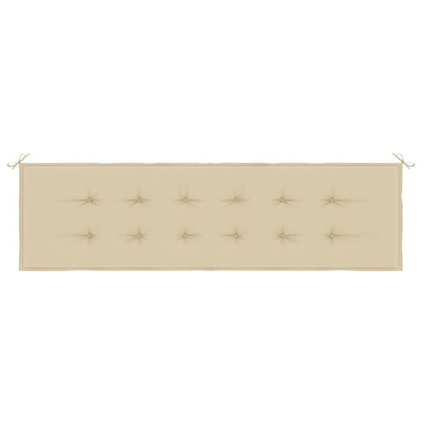 vidaXL Μαξιλάρι Πάγκου Κήπου Μπεζ 180x50x3 εκ. Ύφασμα Oxford