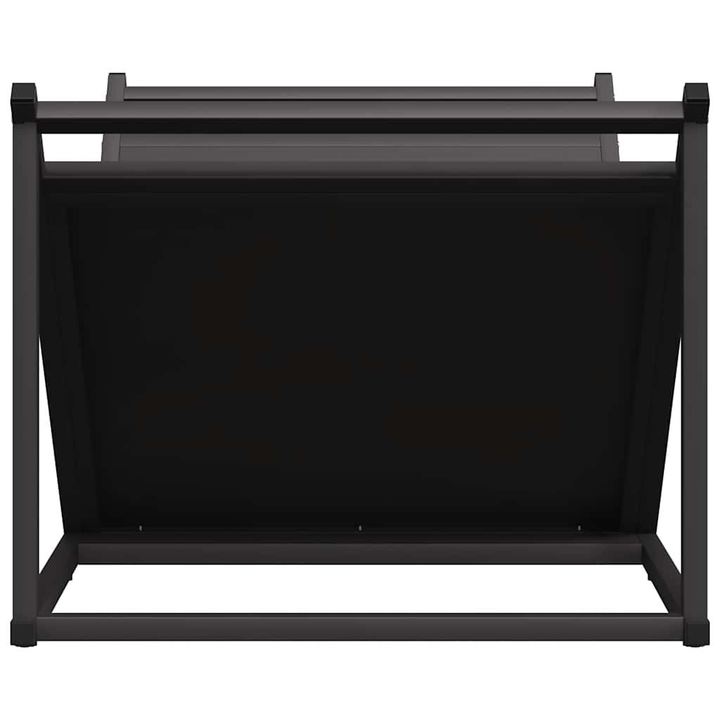 vidaXL Ράφι Καυσόξυλων Μαύρο 70x43x34,5 εκ. Χάλυβας ψυχρής έλασης