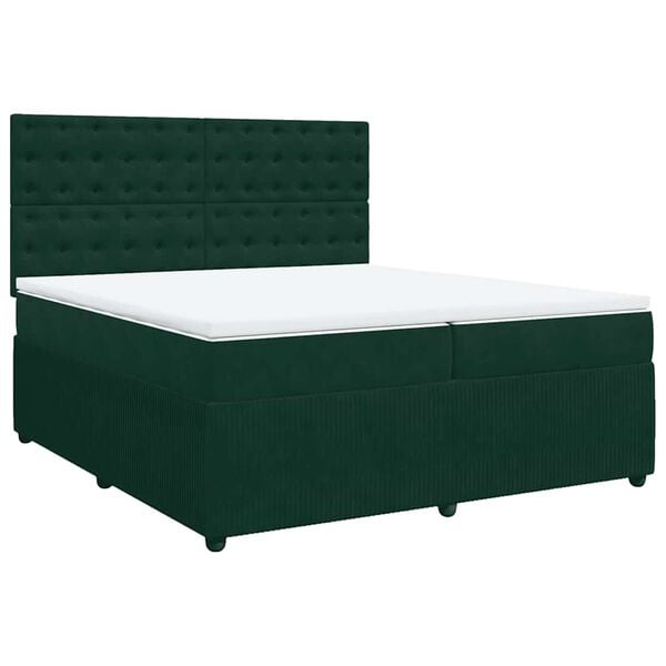 vidaXL &Kappa;&rho;&epsilon;&beta;ά&tau;&iota; Boxspring &mu;&epsilon; &Sigma;&tau;&rho;ώ&mu;&alpha; &Sigma;&kappa;&omicron;ύ&rho;&omicron; &Pi;&rho;ά&sigma;&iota;&nu;&omicron; 200x200&epsilon;&kappa;. &Beta;&epsilon;&lambda;&omicron;ύ&delta;&iota;&nu;&omicron;