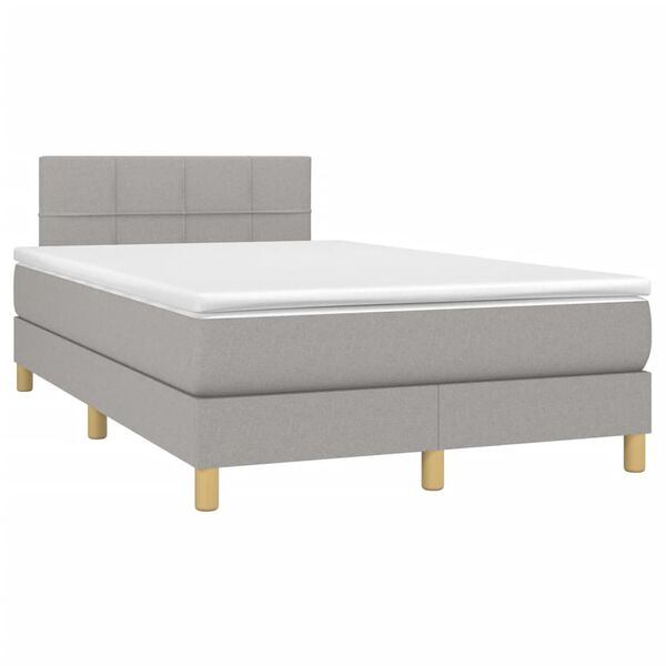 vidaXL &Kappa;&rho;&epsilon;&beta;ά&tau;&iota; Boxspring &mu;&epsilon; &Sigma;&tau;&rho;ώ&mu;&alpha; & LED &Alpha;&nu;.&Gamma;&kappa;&rho;&iota; 120x200 &epsilon;&kappa; &Upsilon;&phi;&alpha;&sigma;&mu;ά&tau;&iota;&nu;&omicron;