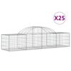 vidaXL Συρματοκιβώτια Τοξωτά 25 τεμ. 200x50x40/60 εκ. Γαλβαν. Ατσάλι