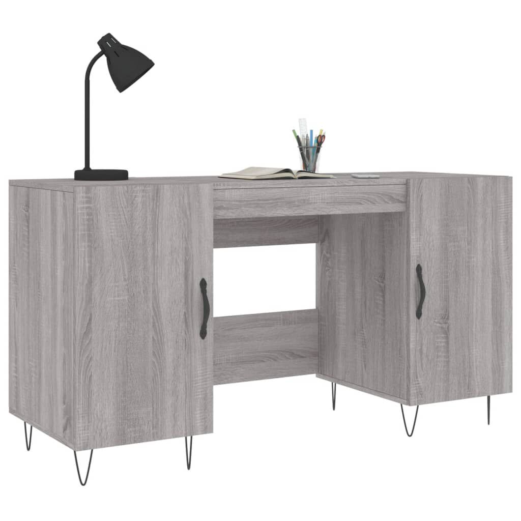 vidaXL Γραφείο Γκρι Sonoma 140 x 50 x 75 εκ. από Επεξεργασμένο Ξύλο