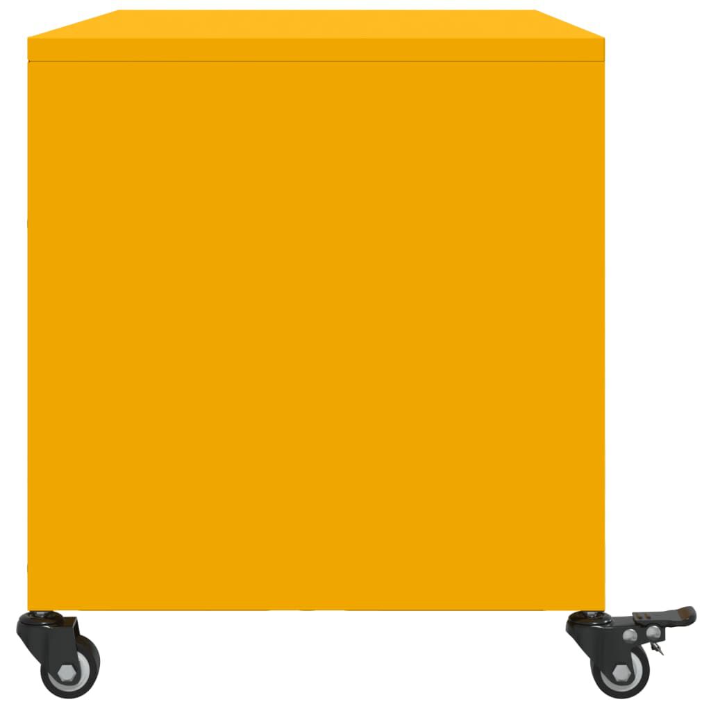 vidaXL Έπιπλο Τηλεόρασης Μουσταρδί Κίτρινο 68x39x43,5 εκ. από Ατσάλι