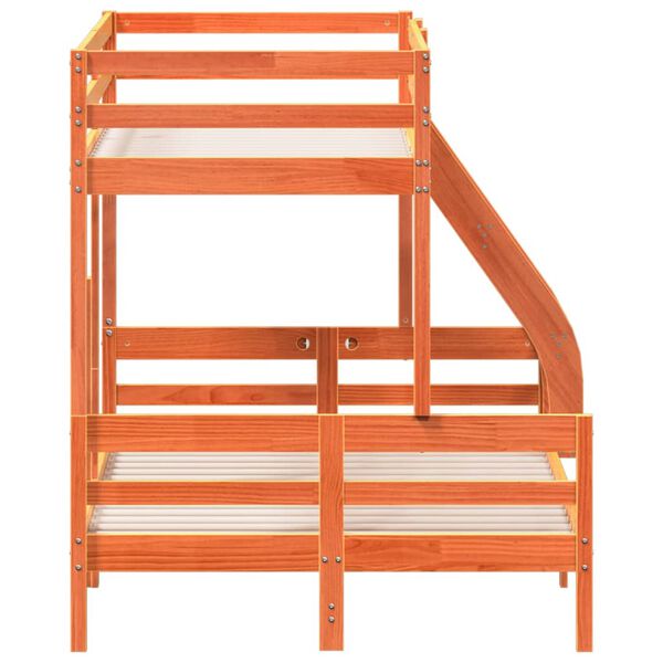 vidaXL Κουκέτα 80x200/120x200 εκ. Καφέ Κεριού από Μασίφ Ξύλο Πεύκου