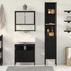 vidaXL Σετ Επίπλων Μπάνιου με ράφι 3 pcs Μαύρη δρυς 33 x 33 x 185.5 εκ
