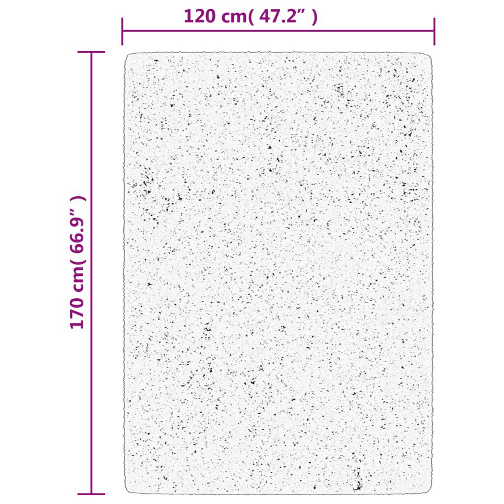 vidaXL Χαλί Shaggy PAMPLONA με Ψηλό Πέλος Μοντέρνο Μαύρο 120x170 εκ.