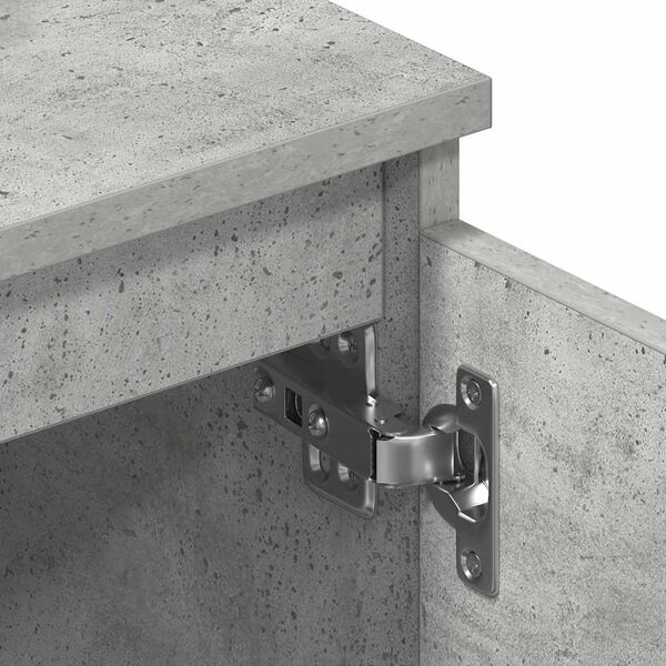 vidaXL Έπιπλο Τηλεόρασης Γκρι Σκυροδέματος 140x40x35,5 εκ. Επεξ. Ξύλο