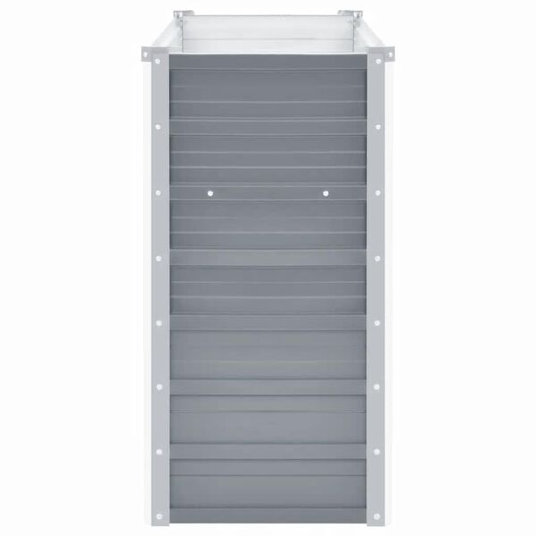 vidaXL Ζαρντινιέρα Υπερυψωμένη Γκρι 160x40x77 εκ. Γαλβανισμ. Χάλυβας
