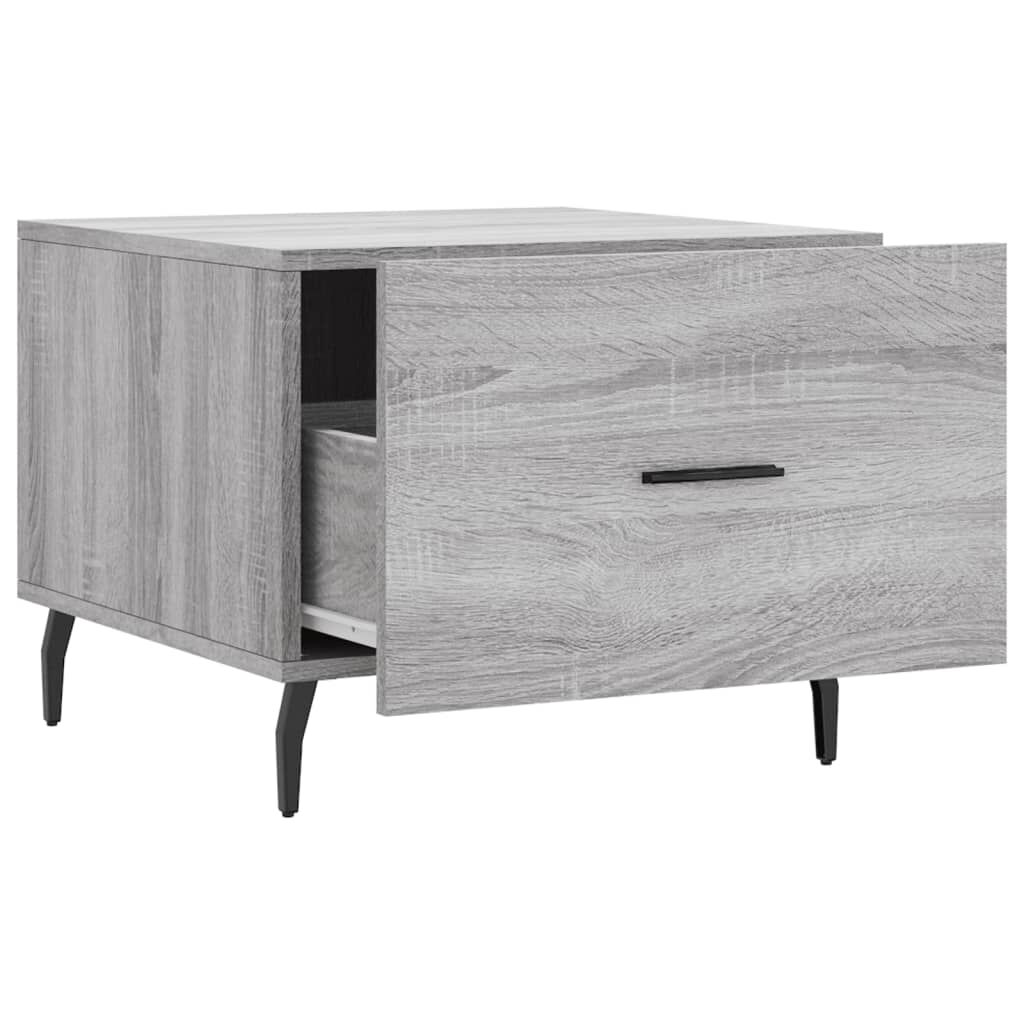 vidaXL Τραπεζάκι Σαλονιού Γκρι Sonoma 50x50x40 εκ. Επεξεργασμένο Ξύλο