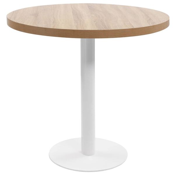 vidaXL Τραπέζι Bistro Ανοιχτό Καφέ 80 εκ. από MDF