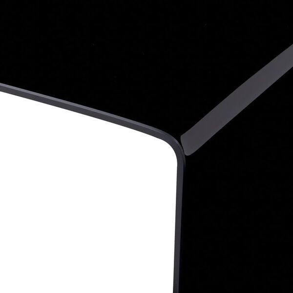 vidaXL Τραπεζάκι Σαλονιού Μαύρο 98 x 45 x 31 εκ. από Ψημένο Γυαλί