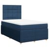 vidaXL Κρεβάτι Boxspring με Στρώμα Μπλε 120x200 εκ. Υφασμάτινο