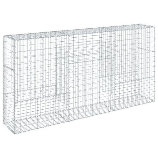 vidaXL Συρματοκιβώτιο με Κάλυμμα 300x50x150εκ. από Γαλβανισμένο Χάλυβα