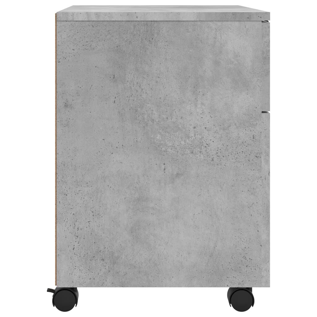 vidaXL Αρχειοθήκη Φορητή Γκρι Σκυρ. 45x38x54 εκ. Επεξ. Ξύλο με Ρόδες