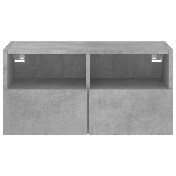 vidaXL Ντουλάπι Τοίχου Τηλεόρασης Γκρι Σκυρ. 60x30x30εκ. Επεξ. Ξύλο