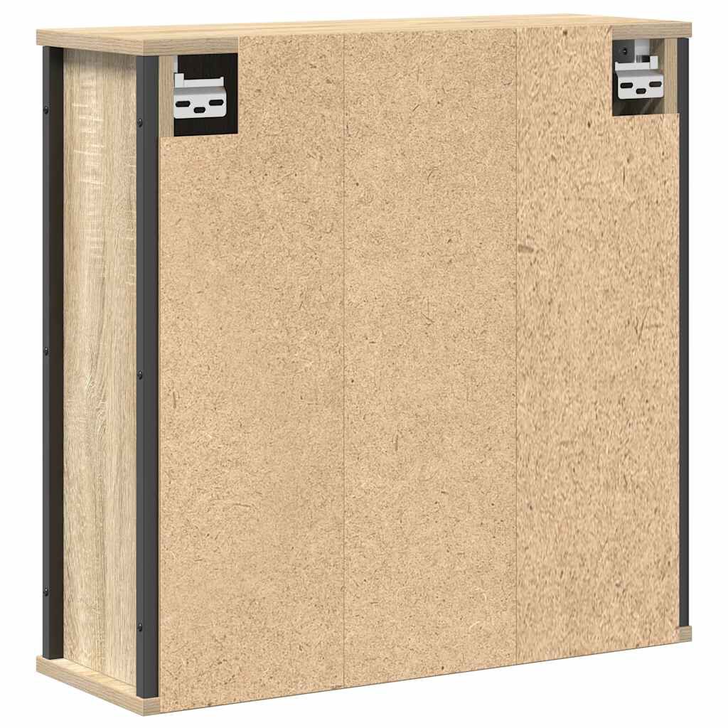 vidaXL Ντουλάπι Μπάνιου με Καθρέφτη Sonoma δρυς 50x21x60 εκ.