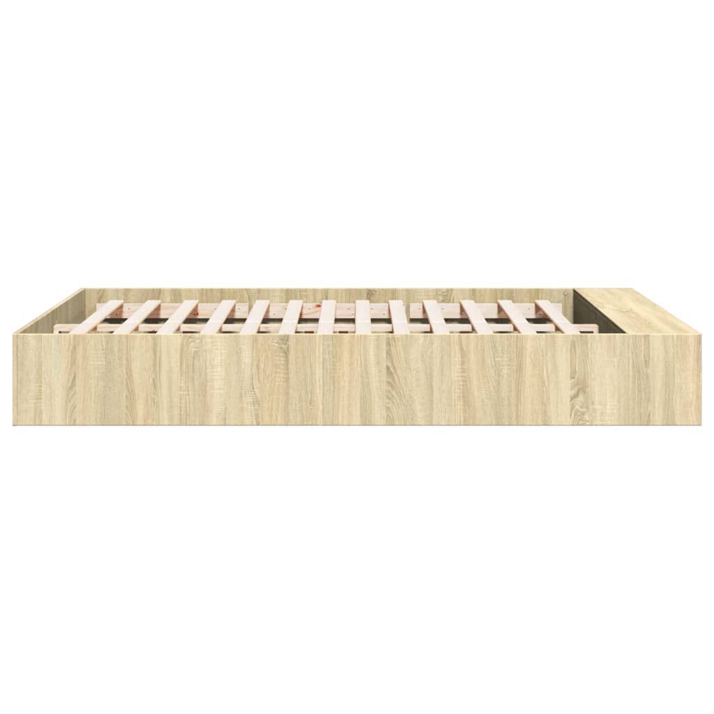 vidaXL Πλαίσιο Κρεβατιού Sonoma Δρυς 140x200 εκ. Επεξεργασμένο Ξύλο