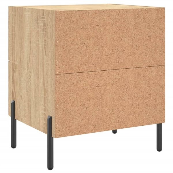 vidaXL Κομοδίνα 2 τεμ. Sonoma Δρυς 40 x 35 x 47,5 εκ. Επεξεργ. Ξύλο