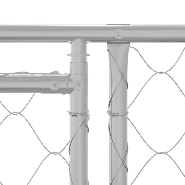 vidaXL Κλουβί σκύλου Ασημί 400 x 200 x 200 εκ. Επικαλυμμένος Χάλυβας