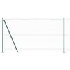vidaXL Φράχτης με Στήλες. Πράσινο 1.2 x 25 m Ατσάλι με επικάλυψη PVC