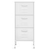vidaXL Ντουλάπι Αποθήκευσης Λευκό 42,5x35x101,5 εκ. από Ατσάλι