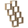 vidaXL Ράφι κύβος τοίχου Artisan Oak 90x15x119,5cm Κατασκευασμένο ξύλο