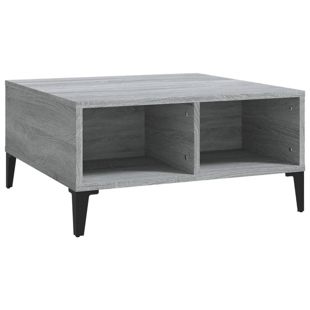 vidaXL Τραπεζάκι Σαλονιού Γκρι Sonoma 60 x 60 x 30 εκ. από Επεξ. Ξύλο