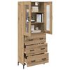 vidaXL Highboard &mu;&epsilon; &sigma;&upsilon;&rho;&tau;ά&rho;&iota; 2 pcs Artisan Oak &Epsilon;&pi;&epsilon;&xi;&epsilon;&rho;&gamma;&alpha;&sigma;&mu;έ&nu;&omicron; &xi;ύ&lambda;&omicron;