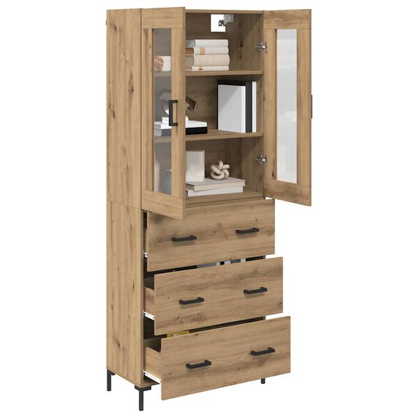 vidaXL Highboard &mu;&epsilon; &sigma;&upsilon;&rho;&tau;ά&rho;&iota; 2 pcs Artisan Oak &Epsilon;&pi;&epsilon;&xi;&epsilon;&rho;&gamma;&alpha;&sigma;&mu;έ&nu;&omicron; &xi;ύ&lambda;&omicron;