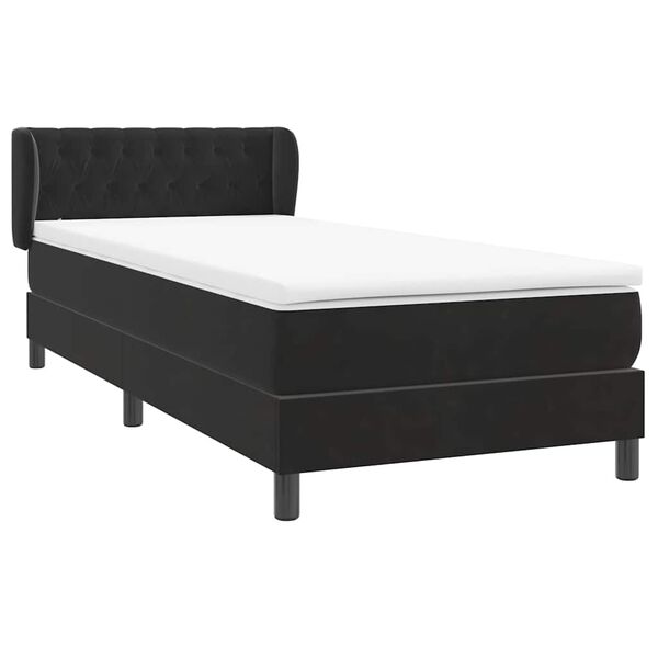 vidaXL Box Spring &Kappa;&rho;&epsilon;&beta;ά&tau;&iota; &mu;&epsilon; &sigma;&tau;&rho;ώ&mu;&alpha; &Mu;&alpha;ύ&rho;&omicron; 80x210 &epsilon;&kappa;. &Beta;&epsilon;&lambda;&omicron;ύ&delta;&iota;&nu;&omicron;