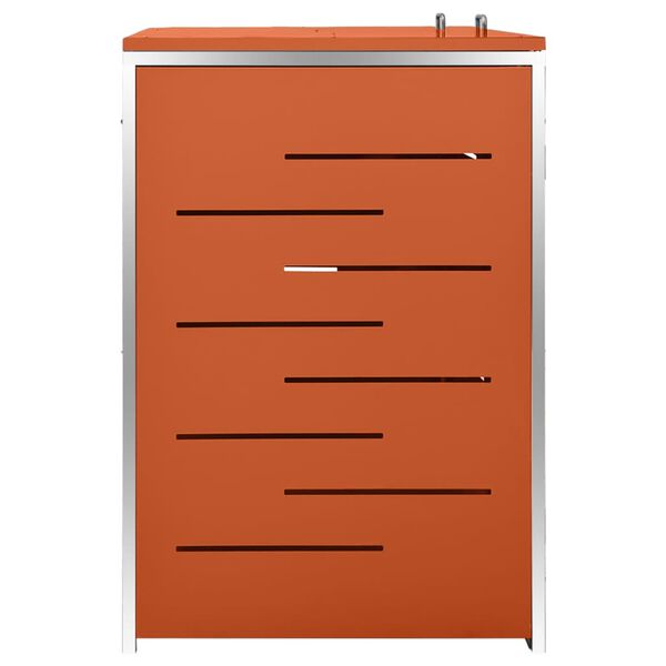 vidaXL Πλαίσιο Κάδων Απορρ. Διπλό με Ρόδες 138x77,5x112,5 εκ Αν. Ατσα.