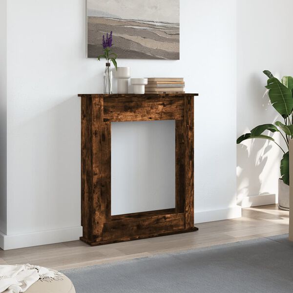 vidaXL Πλαίσιο Τζακιού Καπνιστή Δρυς 75x20x87,5 εκ. από Επεξ. Ξύλο