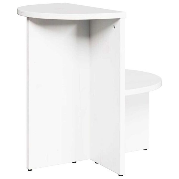 vidaXL Τραπεζάκι Πλευράς Λευκό 50 x 40 x 50 εκ Μασίφ ξύλο πεύκου