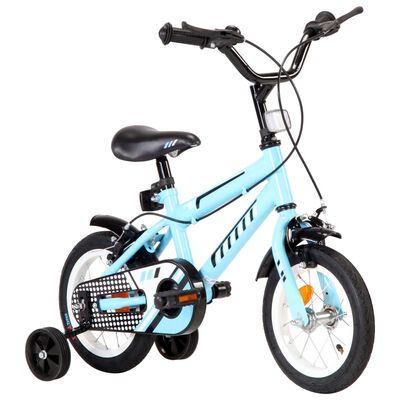vidaXL Ποδήλατο Παιδικό Μαύρο / Μπλε 12 Ιντσών