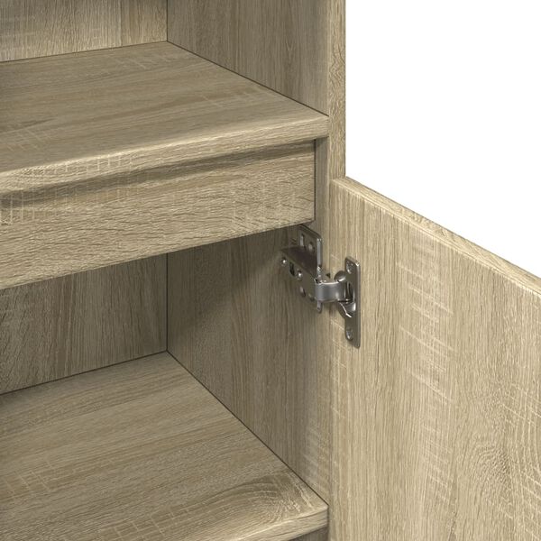 vidaXL Ντουλάπι Μπάνιου Sonoma Δρυς 30x30x100 εκ. Επεξεργασμένο Ξύλο