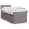 vidaXL &Kappa;&rho;&epsilon;&beta;ά&tau;&iota; Boxspring &mu;&epsilon; &Sigma;&tau;&rho;ώ&mu;&alpha; Taupe 100 x 200 &epsilon;&kappa;. &Upsilon;&phi;&alpha;&sigma;&mu;ά&tau;&iota;&nu;&omicron;