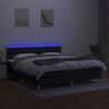 vidaXL &Kappa;&rho;&epsilon;&beta;ά&tau;&iota; Boxspring &mu;&epsilon; &Sigma;&tau;&rho;ώ&mu;&alpha; & LED &Mu;&alpha;ύ&rho;&omicron; 180x200 &epsilon;&kappa;. &Upsilon;&phi;&alpha;&sigma;&mu;ά&tau;&iota;&nu;&omicron;