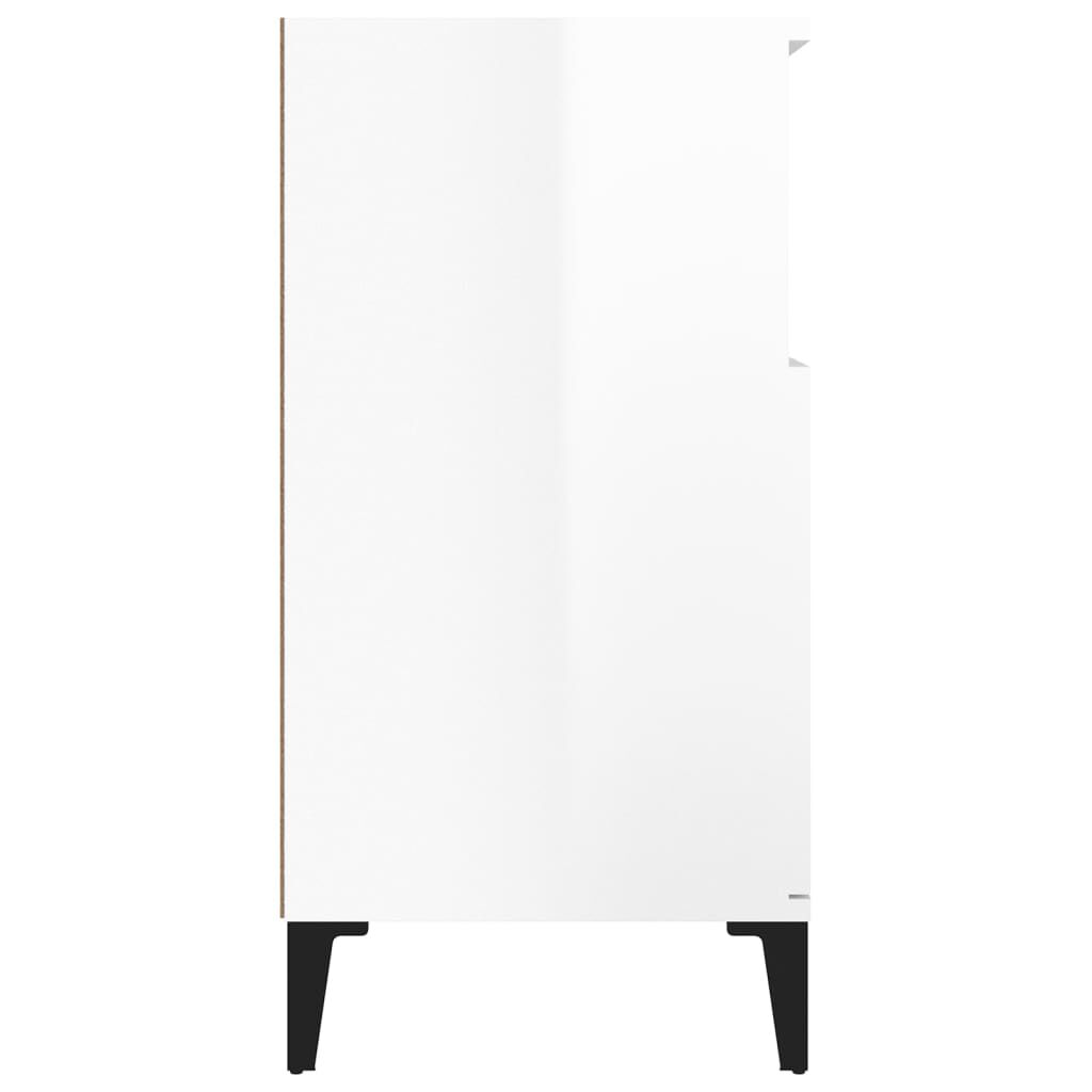 vidaXL Ντουλάπι Γυαλιστερό Λευκό 60x35x70 εκ. από Επεξεργασμένο Ξύλο