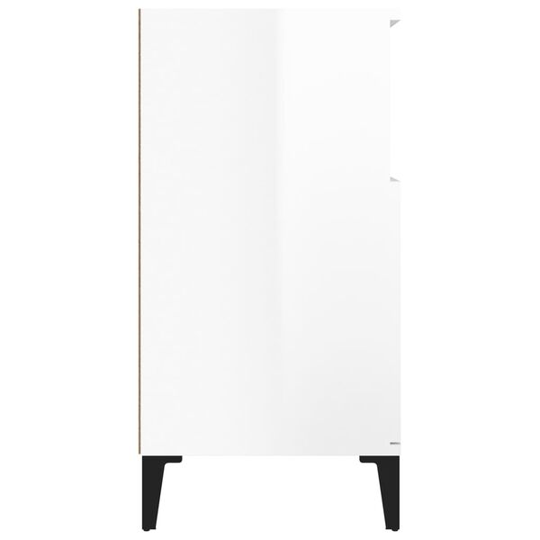 vidaXL Ντουλάπι Γυαλιστερό Λευκό 60x35x70 εκ. από Επεξεργασμένο Ξύλο