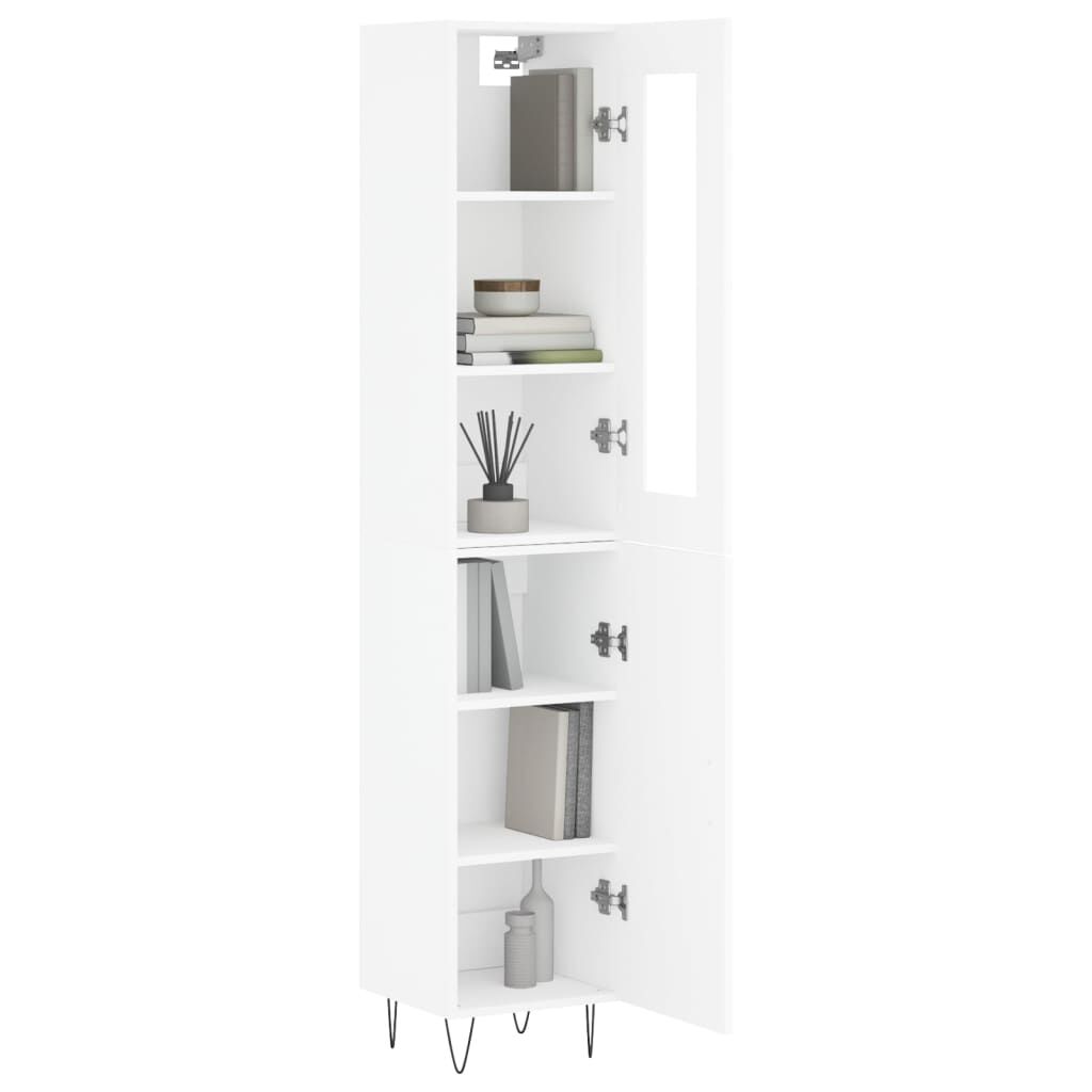 vidaXL Ντουλάπι Λευκό 34,5 x 34 x 180 εκ. από Επεξεργασμένο Ξύλο