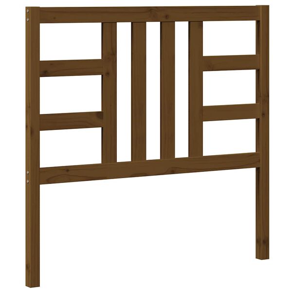 vidaXL Κεφαλάρι Κρεβατιού Καφέ Μελί 106x4x100 εκ. Μασίφ Ξύλο Πεύκου