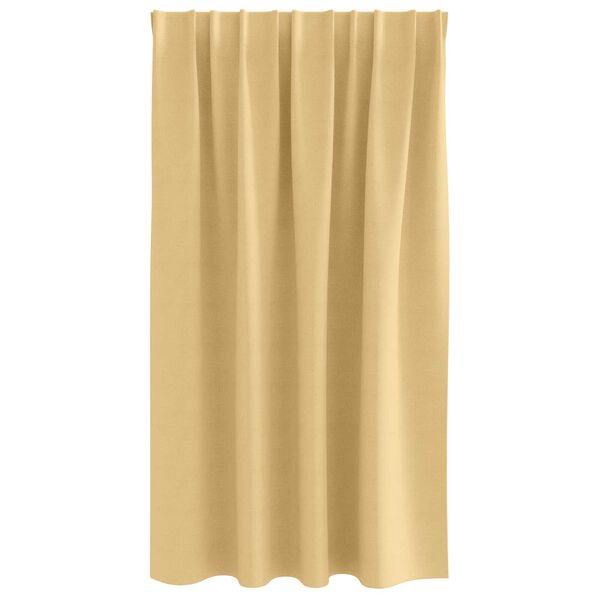 vidaXL Κουρτίνες με κουρτίνες 2 pcs Μπεζ 140 x 140 cm Πολυεστέρας