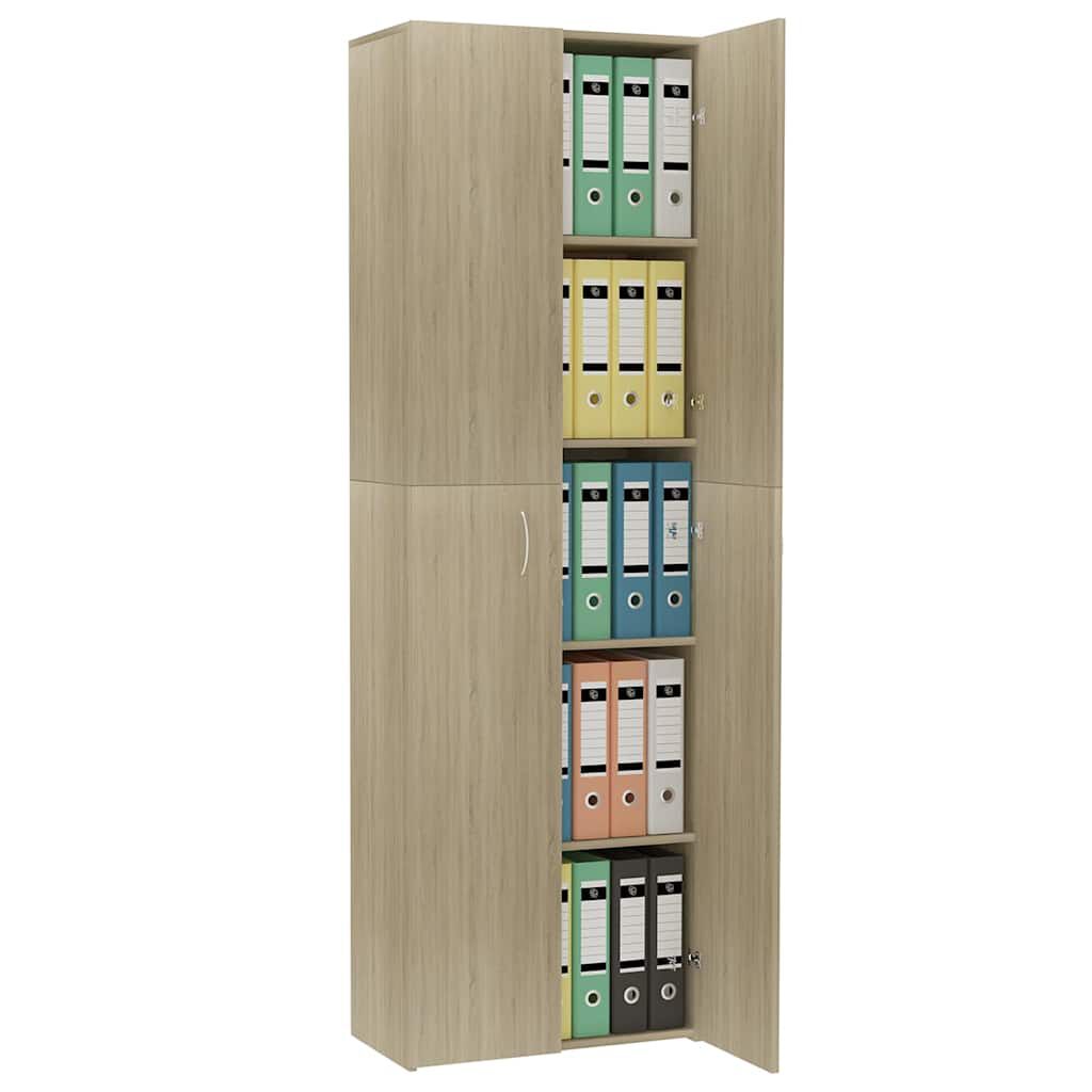 vidaXL Ντουλάπα Γραφείου Sonoma Δρυς 60 x 32 x 190 εκ. από Επεξ. Ξύλο