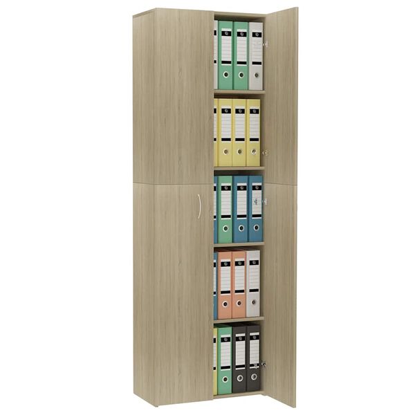 vidaXL Ντουλάπα Γραφείου Sonoma Δρυς 60 x 32 x 190 εκ. από Επεξ. Ξύλο