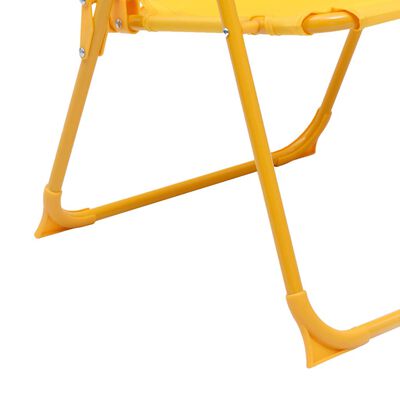 vidaXL Σετ Επίπλων Bistro Κήπου Παιδικό 3 τεμ. Κίτρινο με Ομπρέλα