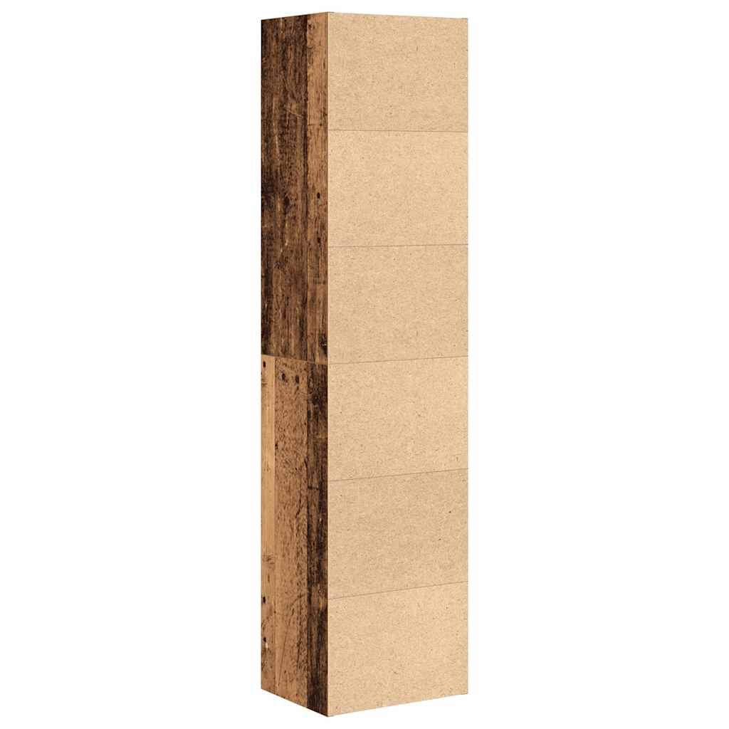 vidaXL Βιβλιοθήκη Όψη Παλαιού Ξύλου 31x24x127 εκ. Επεξεργασμένο Ξύλο