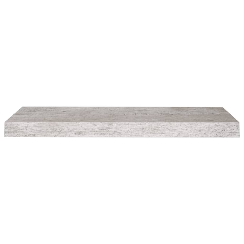 vidaXL Ράφια Τοίχου 4 τεμ. Γκρι Σκυροδέματος 60 x 23,5 x 3,8 εκ. MDF
