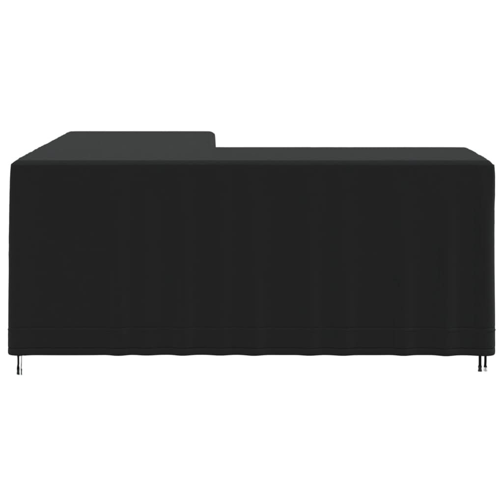 vidaXL Κάλυμμα Γωνιακού Καναπέ Μαύρο 215x215x80 εκ. Ύφασμα Oxford 420D