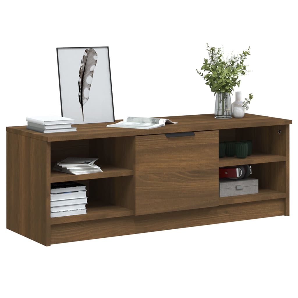 vidaXL Έπιπλο Τηλεόρασης Καφέ Δρυς 102 x 35,5 x 36,5 εκ. Επεξεργ. Ξύλο